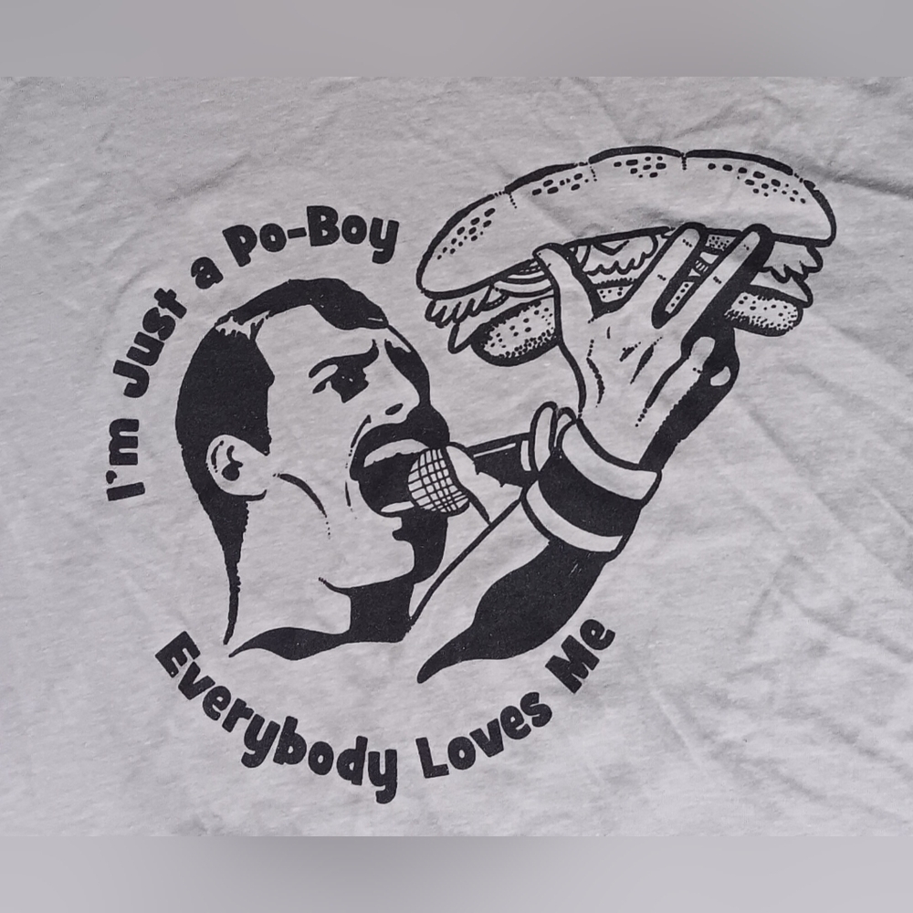 Queen Bohemian Rhapsody Poor Boy T-Shirt Funny Freddie Mercury Sandwich